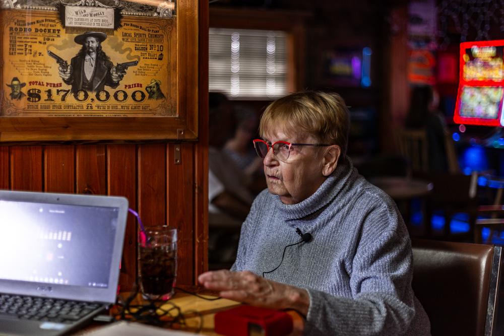 Blue Saloon Carseland Hotel Connie Biggart